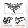 OYEFLY Death Head Moth Metal Wall Decor,Black Gothic Skull Butterfly