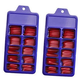 WOONEKY 200pcs Ballerina False Nails Full Cover Press Nail Art Tips for Weddings Parties and Festivals Coffin Shape for Fashionable Looks