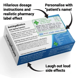 AntiAgeBiotics - Funny Gifts for Women, Joke Pill Box, Gifts for Mum, Birthday Gifts for Women, 30th Birthday Gifts for Women, 40th Birthday Gifts for Women, 50th Birthday Gifts for Women
