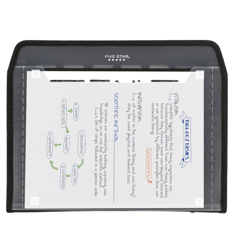 Five Star Expanding File Organizer + Study App, 7-Pocket Accordian