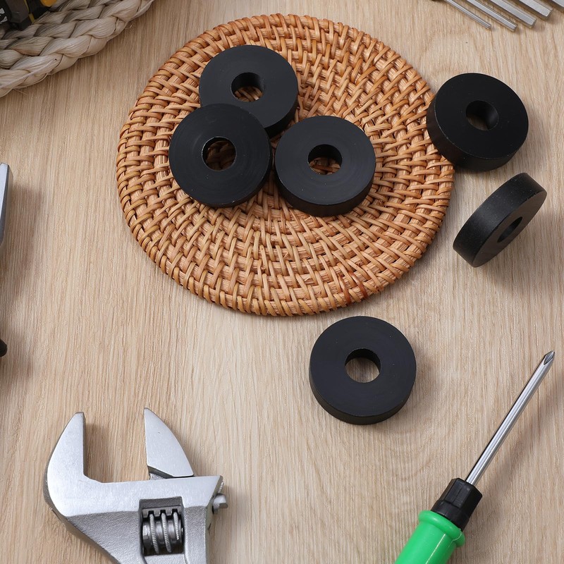 Thick Rubber Washers Round Spacers 1.5" OD 0.5" Inner Diameter