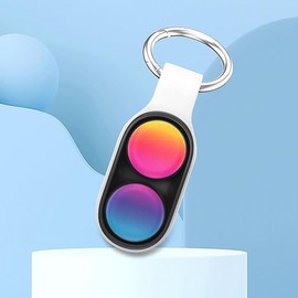 Colorful Stress Relief Toy Decoration, Stress Relief Toy Keychain, Trick Magnet and Fidget Toy for Phone Charms Decor:_White_one-size