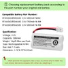 iMah BT162342/BT262342 2.4V 300mAh Ni-MH Cordless Phone Battery Pack, Also