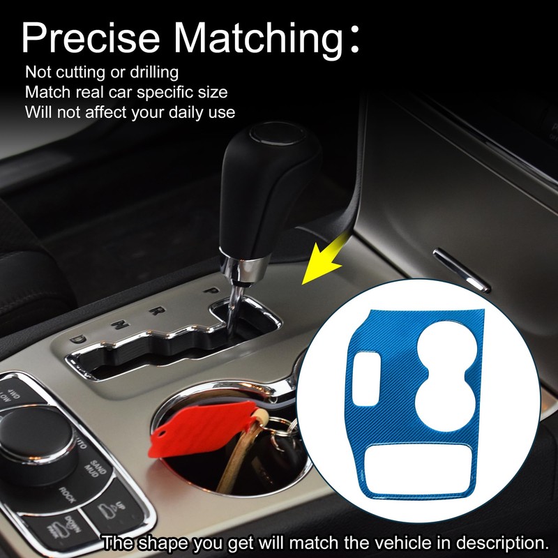 X AUTOHAUX ABS Gear Shift Knob Button Cover for Jeep