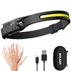 Rechargeable LED Headlamp, 230° Illumination Headlight with Motion Sensor, Lightweight,