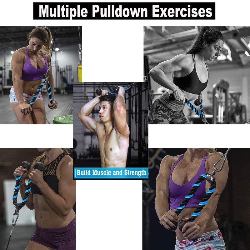 Tricep Rope Cable Attachment Pull Down 27 inch Heavy Duty