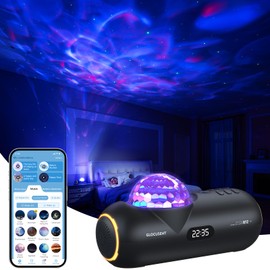 Glocusent Star Projector: 60 Soothing Sounds White Noise Sound Machine with HiFi Bluetooth Speaker for Bedroom - Galaxy Projector Work with App(2.4Ghz WiFi), Gifts for Adults Kids Birthday