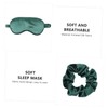 Baluue 3Pcs Silk Sleep Eye Mask Set with Hair Scrunchies