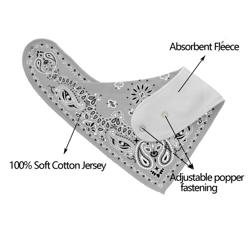 Maiwa 10 Pack Baby Triangle Bandana Bibs for Boys Girls
