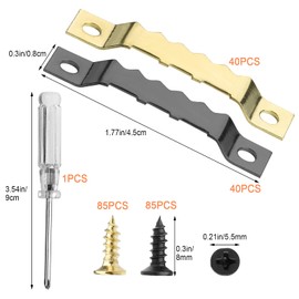 80 pcs Picture Hangers Photo Frame Hanging Hooks Kit Two-Color Picture Frame Hooks with 170 Screws for Office Family Fixing Photo Frames Clocks Painting Crafts