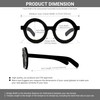 VOOGLAM Retro Round Blue Light Blocking Glasses for Women Men