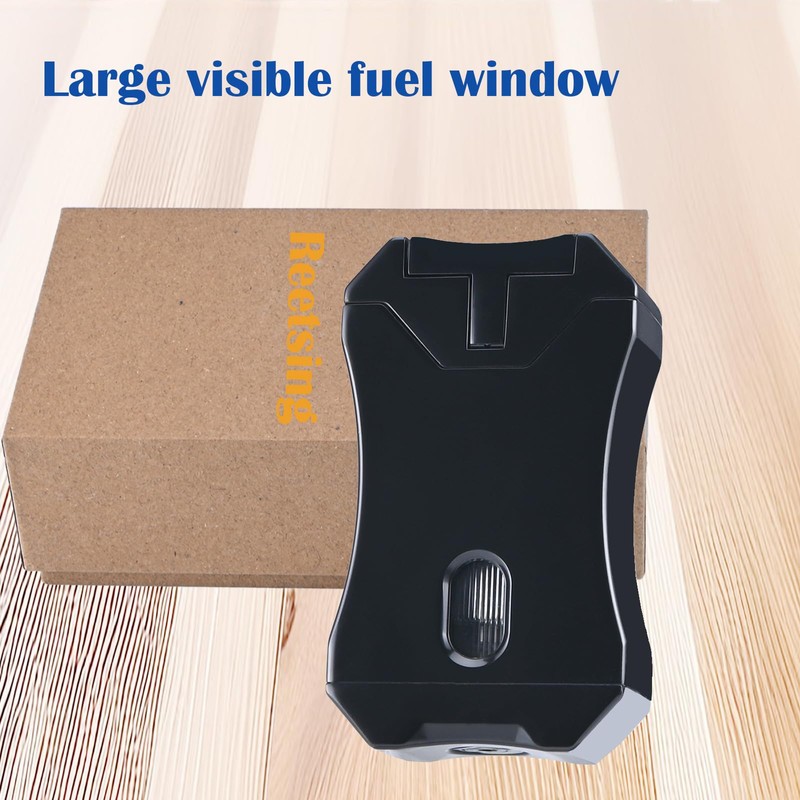 Reetsing Large Lighter,Premium Windproof Dual Torch Jet Flame Lighter with