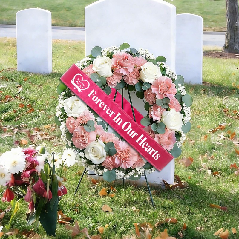 Elegant Funeral Wreath Sash – Funeral Sash Memorial Wreath Sash