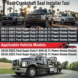303-1514 Rear Crankshaft Seal Installer Tool Fit for 2011-2021 Ford Super Duty F250/F350/F450/F550 6.7L Power Stroke Diesel & 2016-2021 F650/F750 6.7L Power Stroke Diesel - Replace ST-138