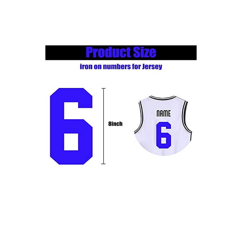 QIUKUI 2set 8 Inch Vinyl Iron on Numbers Heat Transfer
