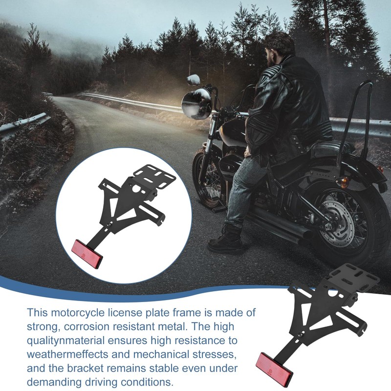 WIYETY Motorcycle License Plate Holder: Universal Adjustable License Plate Holder