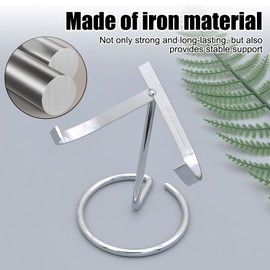 BDKMMS Crystal Display Stand, 4Pcs Crystal Heart Stones Ball Holder for Geodes Mineral Agate Collection