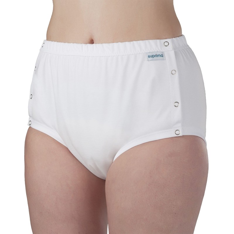 Suprima 1-269-001 Cotton Briefs with Press Studs Size 4850 White
