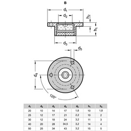 Ganter Normelemente | Level GN 2277-ALS-20-K-30-B
