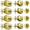 Probrico Door Knob and Single Cylinder Deadbolt Lock Set, Polished