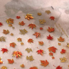 1 Sheets Fall Nail Stickers for Nail Art Embossed Thanksgiving Maple Leaf Nail Decals 5D Self-Adhesive Autumn Nail Decoration Fall Leaves Nail Art Stickers for Women Holiday Nails Supplies