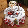 Christmas Round Table Cloths Red Polyester Tablecloth Christmas Round Tablecloth