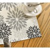 Artoid Mode Flowers Grey Dahlia Summer Table Linen, Seasonal Kitchen