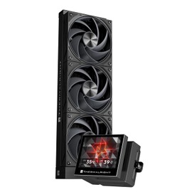 Thermalright Stream Vision 360 Black-AIO Liquid Cooler,3x120mm Water Cooling,3.5in LCD Screen with Embedded Fan,for AM4/AM5,LGA1700/1851,High Performance Magnetic Cooling Head for 640x480 Resolution