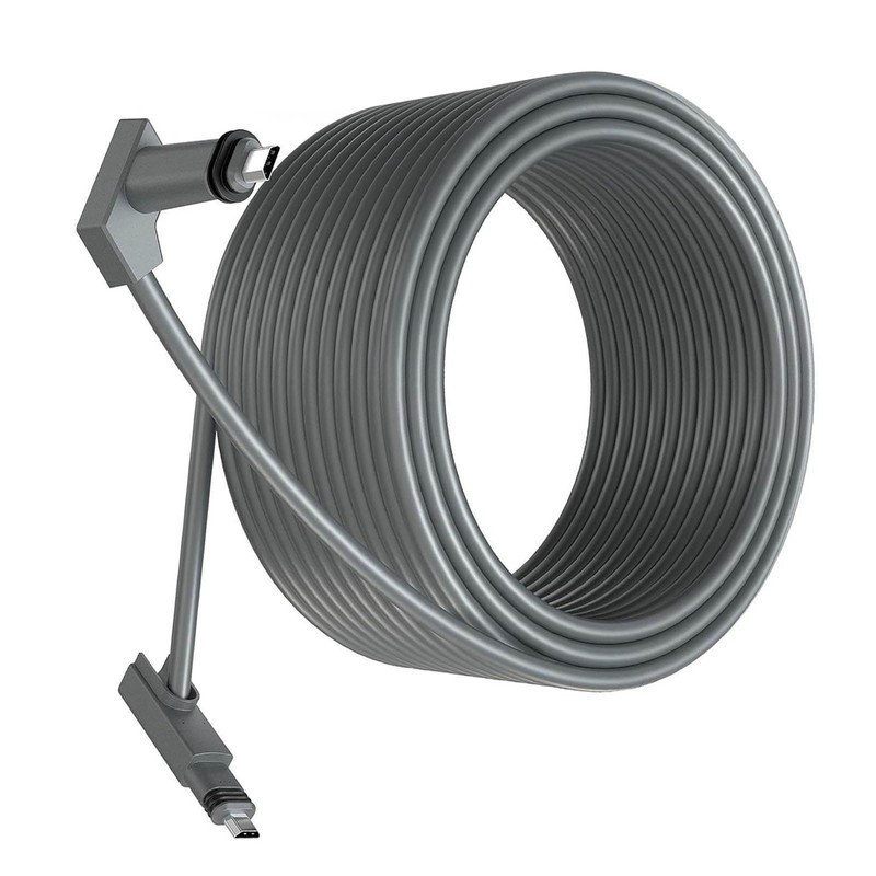 Rectangular Satellite Replacement Cable Waterproof Satellite Extension Cable Grey with