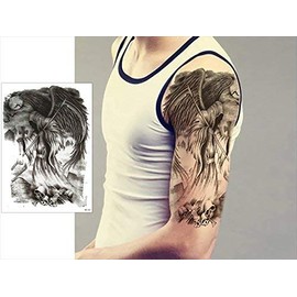 (Fantasy) THE FANTASY Tattoo Sticker Grim Reaper-1 [Medium/A5] (hb222)