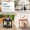 BEKVEM Waterproof Corner Shower Stool for Inside Shower, Poly Lumber