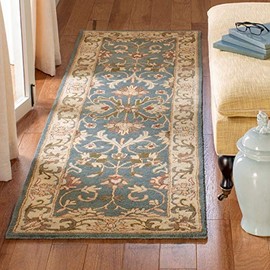 Safavieh Heritage Collection HG811B Handmade Traditional Oriental Premium Wool Runner, 2'3" x 6' , Blue / Beige