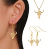 10pcs 18K Real Gold Plated Cow Head Charm - Brass