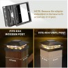 Jofios Solar Post Cap Lights Outdoor 8pack, Black Waterproof Solar