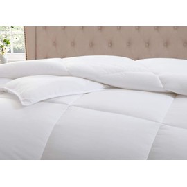 All-Season Medium Weight Down Alternative Patchwork Comforter Hypoallergenic - Plush Microfiber Fill - Duvet Cover Insert with Conner Tab (White, King)