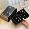 SPAKOWN Ring Box Display Holder, Clear Velvet Jewelry Storage Tray