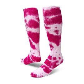 Tie Dyed Revolution Athletic Socks (Large, Neon Pink)