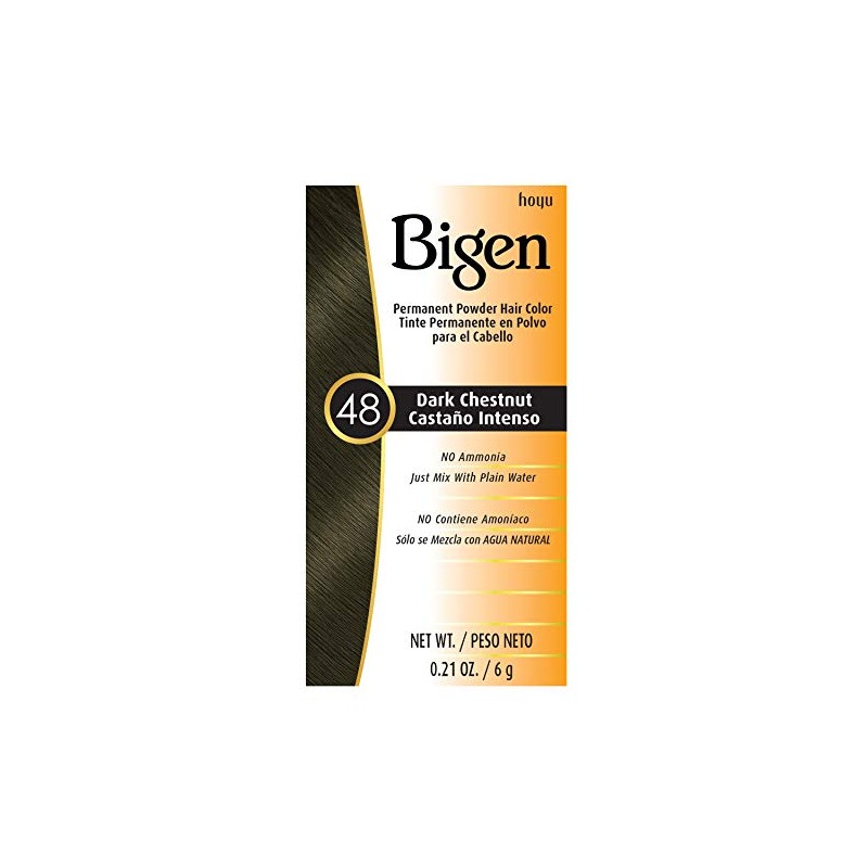 Bigen Powder Hair Color #48 Dark Chestnut 0.21oz (3 Pack)