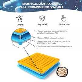 Encapsuladora Manual,Llenadora de Cápsulas Vacía,Herramienta De Llenado De Cápsulas Con Placa Separadora,Adecuado para Cápsulas Vacías #0 o Cápsulas Vegetales