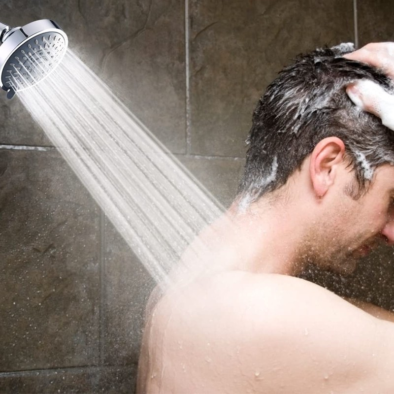 Aisoso Shower Head High Pressure Rain Fixed Showerhead 5-Setting with