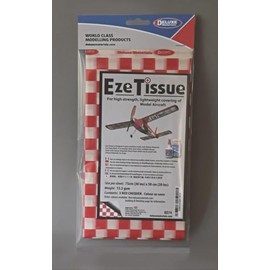 DELUXE Eze Tissue Red Chequered Cloth Paper 75 x 50 cm Pack of 3 from 14 g/m²