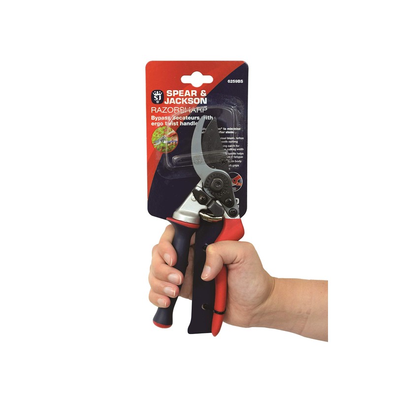 Spear & Jackson W201 Razorsharp Bypass Pruners with Twist Handle,