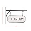 Foreside Home & Garden White and Black Enamel Laundry Wall