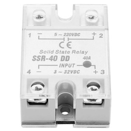SSR-40 DD 40A Solid State Relay 5-220VDC Industrial Automation Processes Solid State Relay Input Voltage 3-32VDC Input Current 6-12mA