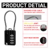 RESET-200 (1 Pack) 4 Digit Combination Cable Padlock with 4.72