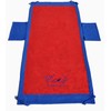 Beach towel embroidered cot with pockets 70x190 cm ROSSO RED