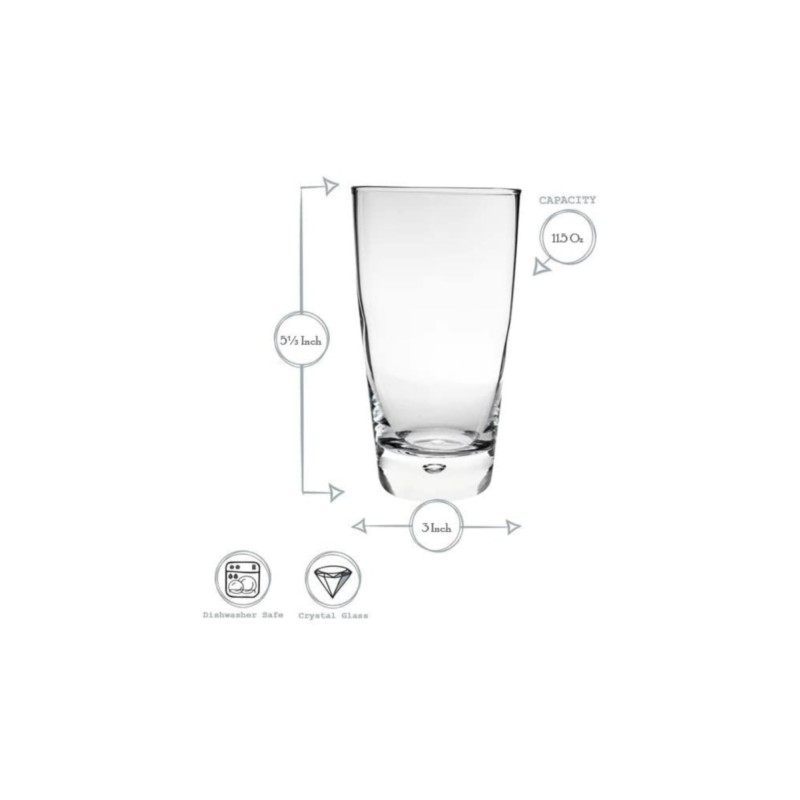 Bormioli Rocco Luna Beverage Glass - Set of 12