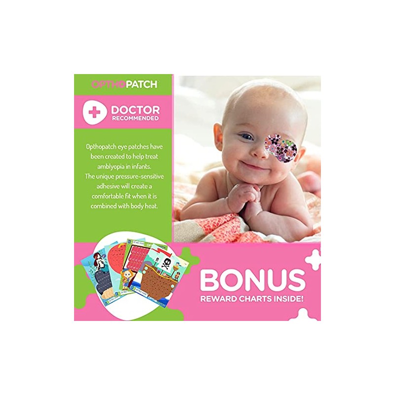 Opthopatch Parches para Ojos para bebés - Diseño bonito para