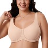 CALVENA Women's Plus Size Full Coverage Bra Unlined Underwire Bras