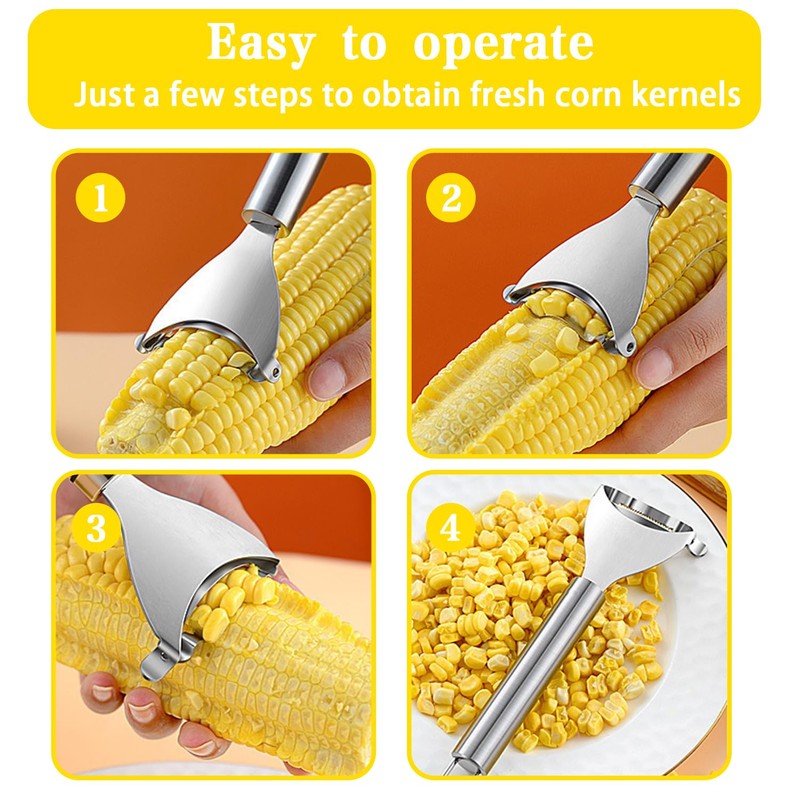 Bntyok 2PCS Corn Planer Cutter Thresher Peeler Corn Thresher Cob